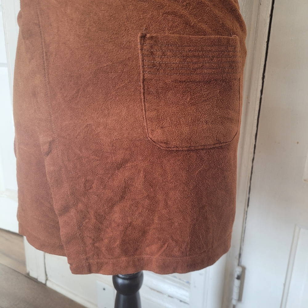 True Vintage 60s Burnt Orange Mens Wrap Around Towel/t133 - Picture 2 of 11
